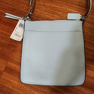 Coach Light blue leather crossbody bag